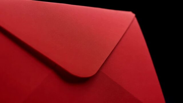 Close-up of a red envelope.