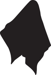 Obraz premium Simple towel silhouette showing rectangular cloth hanging or folded neatly.