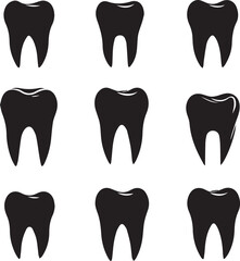Human teeth silhouette showing upper and lower jaw alignment clearly. © Khilal