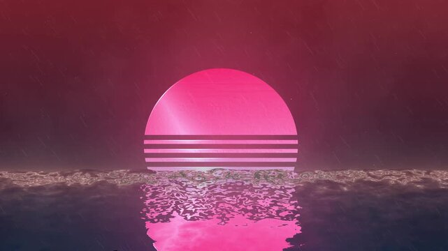 4K Animated Retro Wave Background Video | Vibrant Synthwave Motion Graphics 4K | Dynamic 80s Retro Wave Animated Backdrop | Futuristic Neon Grid and Waves Animation 4K | Colorful Retro Futuristic