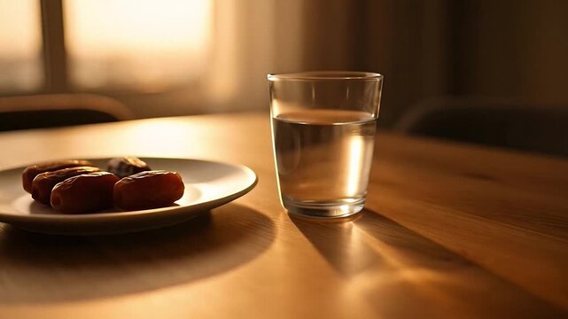 Minimal table setting with simple plate