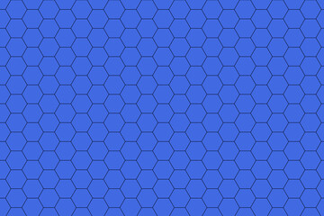 Seamless blue honeycomb hexagon pattern background