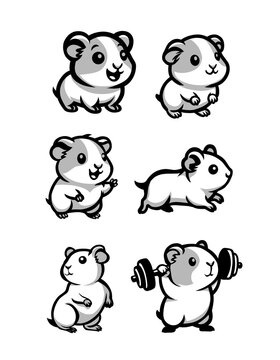 a collection of cute hamsters