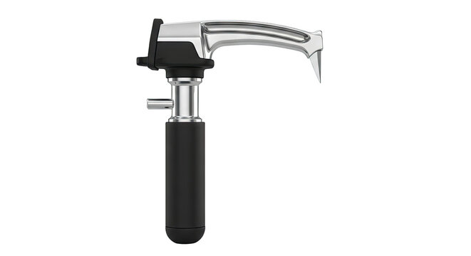 Medical Laryngoscope with Chrome and Black Handle