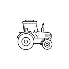 Obraz premium Simple tractor icon for agriculture and farming