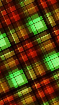 Abstract Plaid Pattern Animation with Warm Colors - Seamless Loop