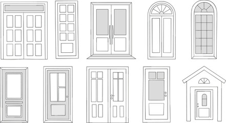 Black silhouette collection of elephant family and herd in various walking poses, African wildlife safari concept isolated on white background © Shoriful