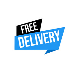 Obraz premium Free Delivery Label Icon PNG, Instant Shipping Badge Icon, E-commerce Tag Design, Delivery Offer Graphic, Shop Sticker