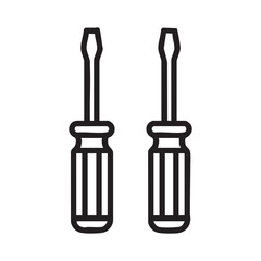 Two screwdrivers side by side on a white background