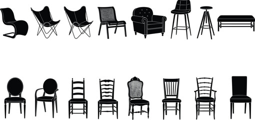 Black music icons and audio equipment silhouette vector set featuring guitar piano microphone speaker headphones and sound waves isolated on white background for studio design © Mstmaymunakhatun