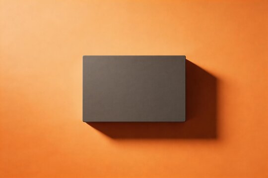 Rectangular box on orange background