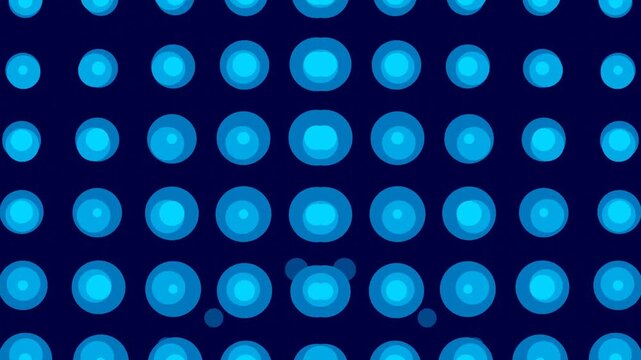 Blue Circles Pattern on Dark Background.