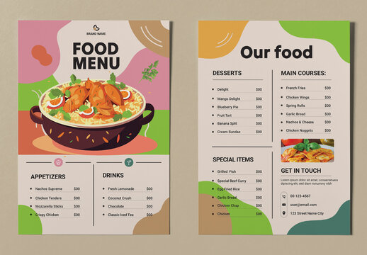 Restaurants Menu Design Template