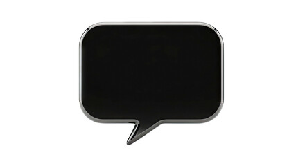 Naklejka premium Black Speech Bubble Icon