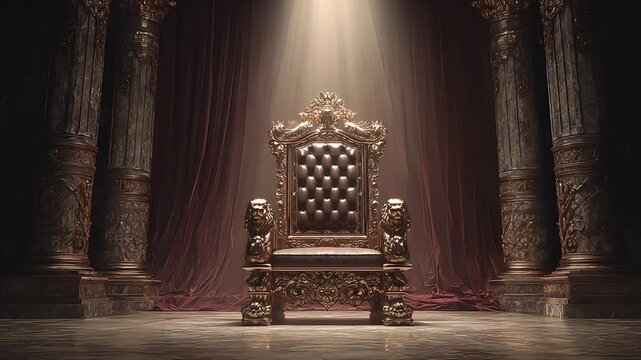 This dramatic image evokes power and authority. Ideal for concepts relating to leadership, royalty, or waiting for a visionary. Dramatic lighting crea