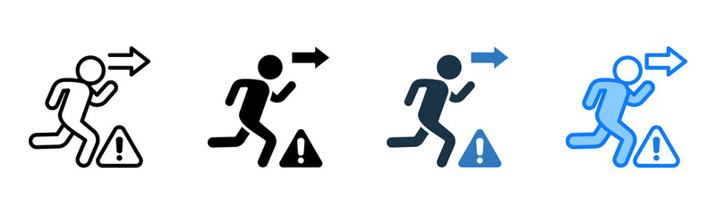 Evacuation icon multiple style 