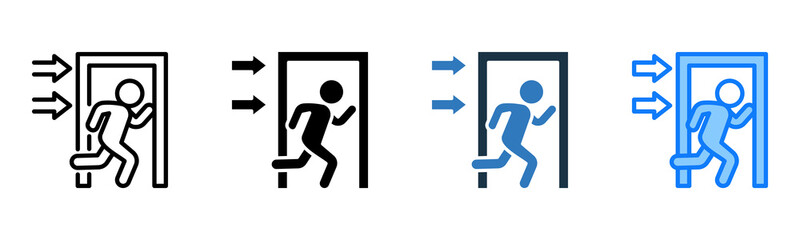 Emergency Exit icon multiple style 