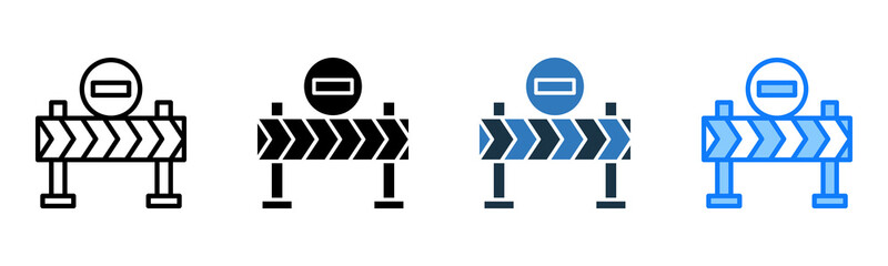 Roadblock icon multiple style 