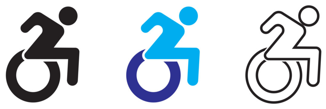 Universal Accessibility Icon . Universal accessibility symbol showing human figure , representing inclusion, equal access, disability rights, and barrier free design.