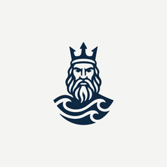 Fototapeta premium Sea Waves God Logo