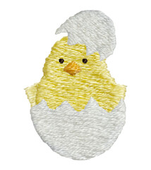 手刺繍の卵とひよこ © Stitch Palette