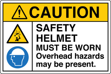 Safety Sign Caution SAFETY HE...