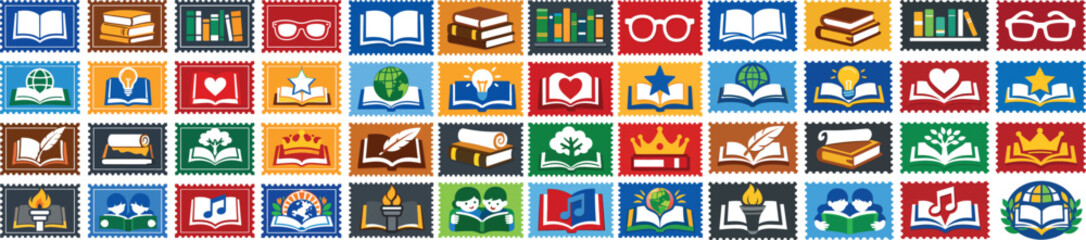 World Book Day Stamp Collection Reading Literature Set