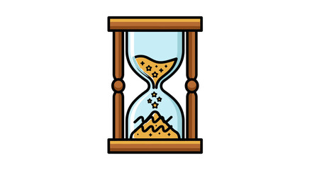 Classic Hourglass Graphic Capturing the Essence of Time Passing, Deadlines, and Precious Moments