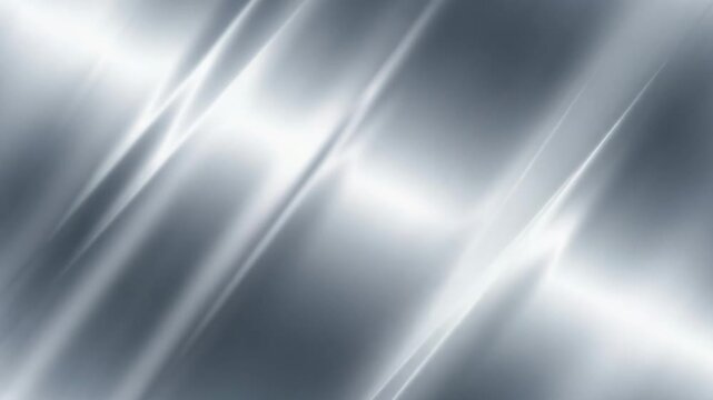 Dynamic silver light trails on gray background