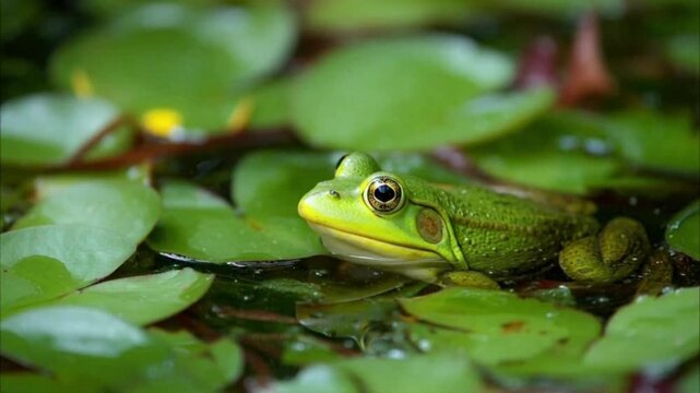 frog in the pond
