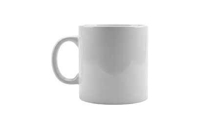 Fototapeta premium Plain White Ceramic Mug with Handle
