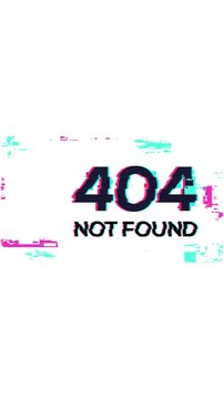 uturistic 404 Not Found Glitch Effect