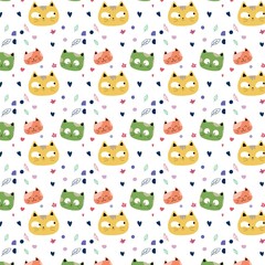 seamless pattern with funny animals