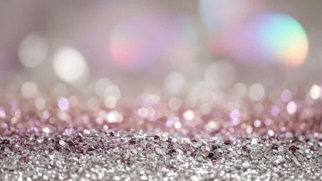 Festive sparkling glitter background with soft bokeh lights and vibrant colors