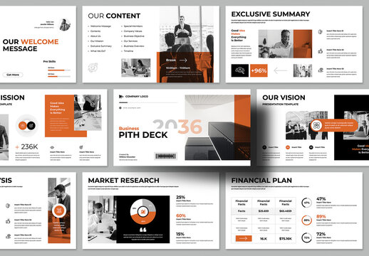 Pitch Deck Presentation Template Design Layout