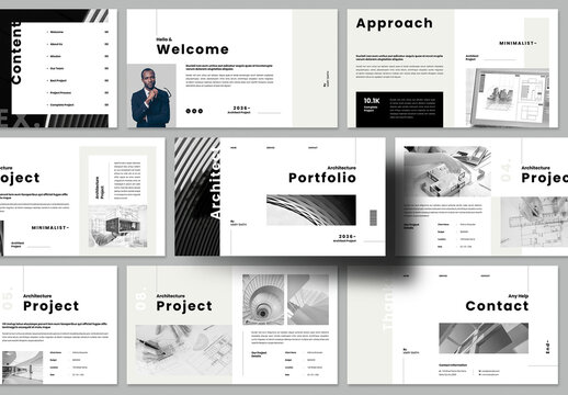 Architecture Portfolio Presentation Template Design Layout