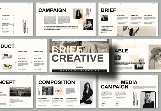 Creative Brief Presentation Template Design