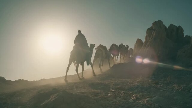Eliezer Travels on a Camel to Find a Wife for Isaac, at the Order of His Master Abraham