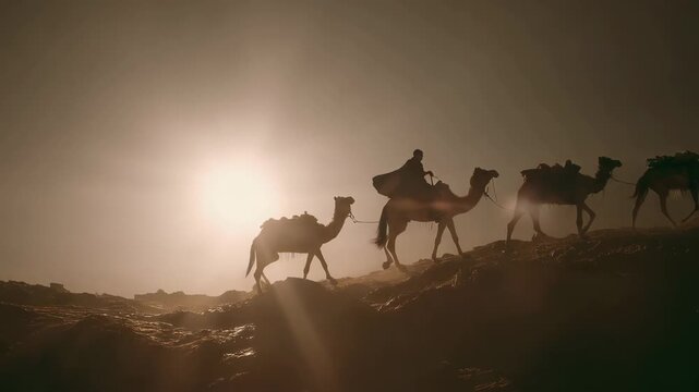 Eliezer Travels on a Camel to Find a Wife for Isaac, at the Order of His Master Abraham