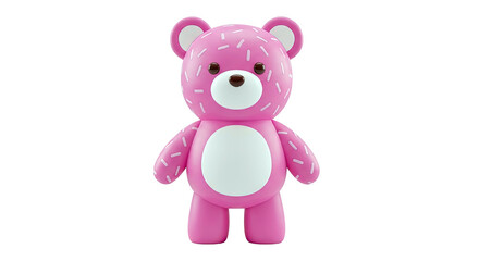 Fototapeta premium Pink Bear with Sprinkles Pattern