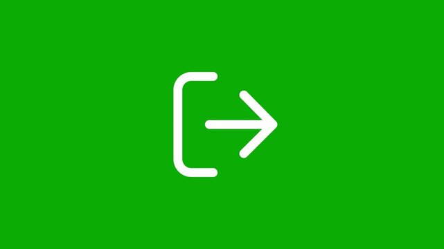 Logout arrow animation exit sign direction