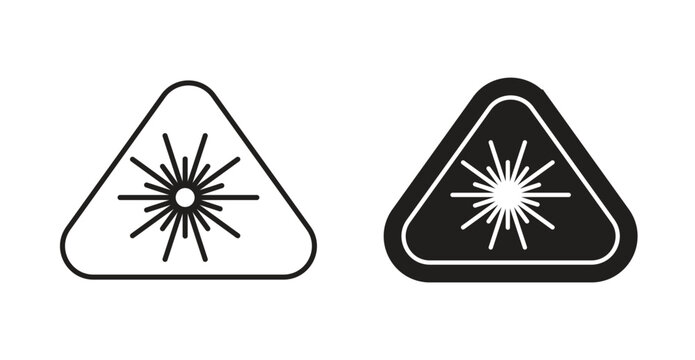 Laser warning icon. web vector design
