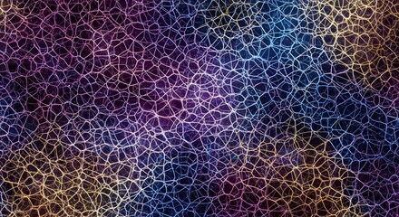 Obraz premium Vibrant multicolored abstract network pattern.