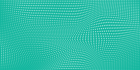 White halftone om tosca envelope distorted design