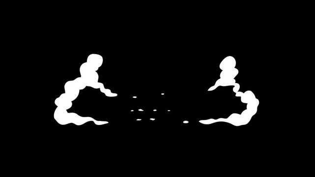 Flash FX cartoon sparkle burst, splash smoke explosion, energy elements hand drawn spark, 2D cartoon flash blast animation sparkle effects on black screen background.