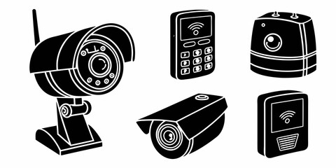 A collection of various security cameras and devices for surveillance and monitoring © Shahin