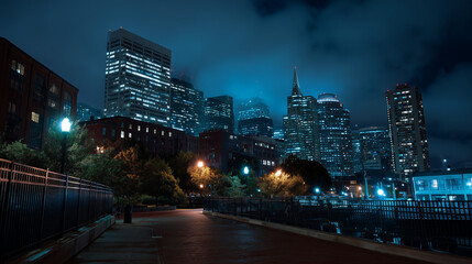 Obraz premium night view of the city