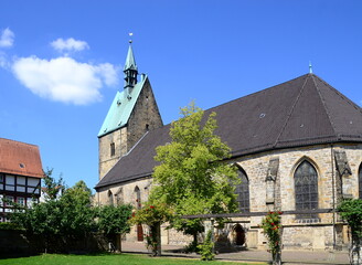 Historical Martini Church in the Old Town of Stadthagen, Lower Saxony