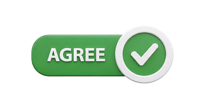 Agree Button with Check Mark Icon