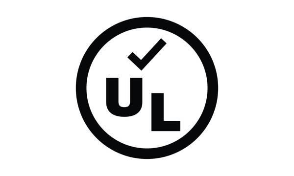 UL Certified Logo: A close-up shot of the symbol, a hallmark of safety and certification, symbolizing standards met.